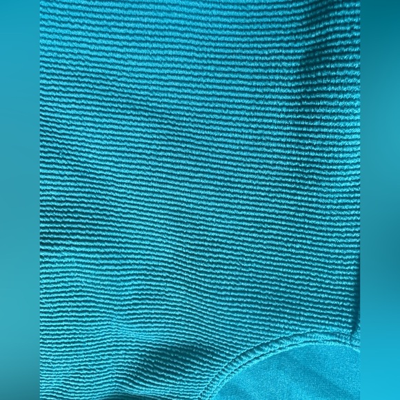 Roxy juniors’ ribbed one piece teal swimsuit - Picture 3 of 6